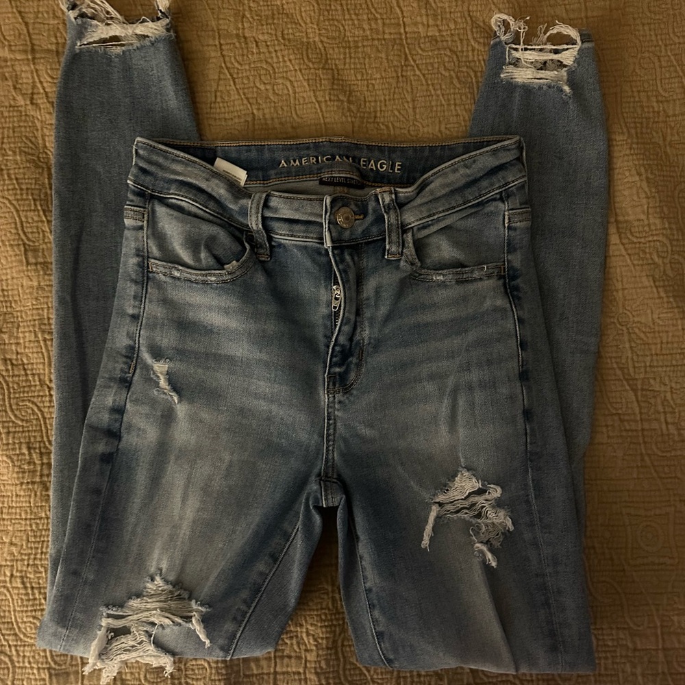 American Eagle Outfitters Ripped Skinny Jeans - Picture 7 of 10